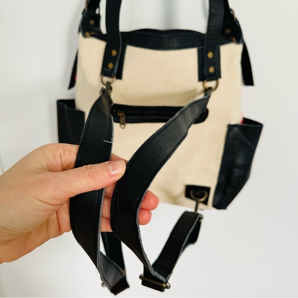 Stanley Street Crossbody Bag Backpack  Multicolor Fuzzy Day to Day Boho Hobo - Picture 3 of 16